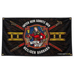 Drapeau Sainte Barbe « UNTER DEM SCHUTZ DER HEILIGEN BARBARA » FireFight Club
