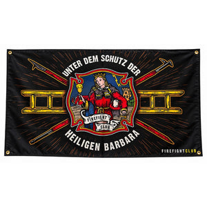 Drapeau Sainte Barbe « UNTER DEM SCHUTZ DER HEILIGEN BARBARA » FireFight Club